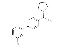 2-[4-(1-pyrrolidin-1-ylethyl)phenyl]pyridin-4-amine