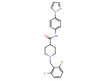 1-(2-chloro-6-fluorobenzyl)-N-[4-(1H-pyrazol-1-yl)phenyl]-4-piperidinecarboxamide
