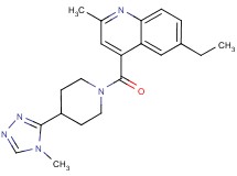 6-ethyl-2-methyl-4-{[4-(4-methyl-4H-1,2,4-triazol-3-yl)-1-piperidinyl]carbonyl}quinoline