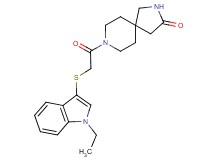 8-{[(1-ethyl-1H-indol-3-yl)thio]acetyl}-2,8-diazaspiro[4.5]decan-3-one