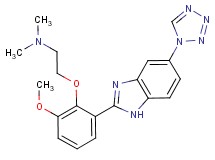 (2-{2-methoxy-6-[5-(1H-tetrazol-1-yl)-1H-benzimidazol-2-yl]phenoxy}ethyl)dimethylamine