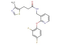 N-{[2-(2,4-difluorophenoxy)-3-pyridinyl]methyl}-3-(4-methyl-1,3-thiazol-5-yl)propanamide
