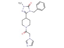 4-benzyl-5-[1-(1H-imidazol-1-ylacetyl)piperidin-4-yl]-2-methyl-2,4-dihydro-3H-1,2,4-triazol-3-one