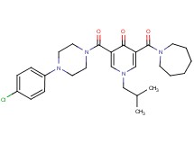 3-(1-azepanylcarbonyl)-5-{[4-(4-chlorophenyl)-1-piperazinyl]carbonyl}-1-isobutyl-4(1H)-pyridinone