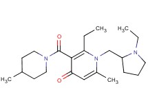 2-ethyl-1-[(1-ethyl-2-pyrrolidinyl)methyl]-6-methyl-3-[(4-methyl-1-piperidinyl)carbonyl]-4(1H)-pyridinone