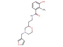 N-{2-[4-(3-furylmethyl)morpholin-2-yl]ethyl}-3-hydroxy-2-methylbenzamide