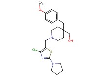[1-{[4-chloro-2-(1-pyrrolidinyl)-1,3-thiazol-5-yl]methyl}-4-(4-methoxybenzyl)-4-piperidinyl]methanol