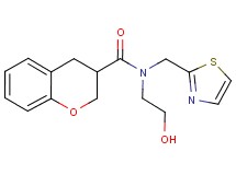 N-(2-hydroxyethyl)-N-(1,3-thiazol-2-ylmethyl)chromane-3-carboxamide