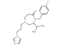 4-(4-fluorobenzyl)-1-[3-(1H-imidazol-1-yl)propyl]-3-isopropyl-1,4-diazepan-5-one