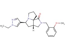 (3aS*,5S*,9aS*)-5-(1-ethyl-1H-pyrazol-4-yl)-2-(2-methoxybenzyl)hexahydro-7H-pyrrolo[3,4-g]pyrrolizin-1(2H)-one