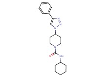 N-cyclohexyl-4-(4-phenyl-1H-1,2,3-triazol-1-yl)piperidine-1-carboxamide