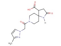 8-[(3-methyl-1H-pyrazol-1-yl)acetyl]-2-oxo-1,8-diazaspiro[4.5]decane-4-carboxylic acid