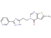 6-methyl-3-[2-(3-pyridin-3-yl-1H-1,2,4-triazol-5-yl)ethyl]thieno[2,3-d]pyrimidin-4(3H)-one
