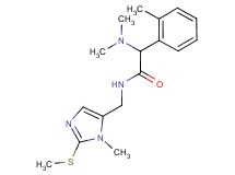 2-(dimethylamino)-N-{[1-methyl-2-(methylthio)-1H-imidazol-5-yl]methyl}-2-(2-methylphenyl)acetamide