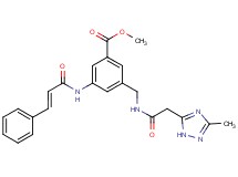 methyl 3-({[(3-methyl-1H-1,2,4-triazol-5-yl)acetyl]amino}methyl)-5-{[(2E)-3-phenyl-2-propenoyl]amino}benzoate