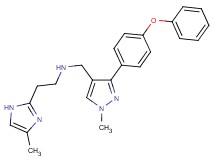 2-(4-methyl-1H-imidazol-2-yl)-N-{[1-methyl-3-(4-phenoxyphenyl)-1H-pyrazol-4-yl]methyl}ethanamine