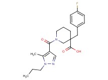 3-(4-fluorobenzyl)-1-[(5-methyl-1-propyl-1H-pyrazol-4-yl)carbonyl]piperidine-3-carboxylic acid