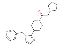 3-({2-[1-(1-pyrrolidinylacetyl)-4-piperidinyl]-1H-imidazol-1-yl}methyl)pyridine
