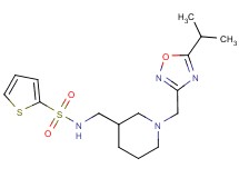 N-({1-[(5-isopropyl-1,2,4-oxadiazol-3-yl)methyl]piperidin-3-yl}methyl)thiophene-2-sulfonamide