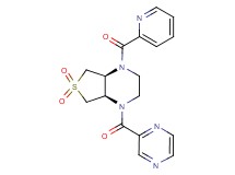 (4aS*,7aR*)-1-(2-pyrazinylcarbonyl)-4-(2-pyridinylcarbonyl)octahydrothieno[3,4-b]pyrazine 6,6-dioxide