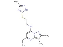 5-ethyl-2,3-dimethyl-N-{2-[(3-methyl-1H-1,2,4-triazol-5-yl)thio]ethyl}pyrazolo[1,5-a]pyrimidin-7-amine