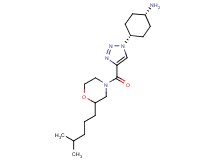 cis-4-(4-{[2-(4-methylpentyl)-4-morpholinyl]carbonyl}-1H-1,2,3-triazol-1-yl)cyclohexanamine hydrochloride