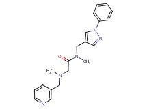N~1~,N~2~-dimethyl-N~1~-[(1-phenyl-1H-pyrazol-4-yl)methyl]-N~2~-(3-pyridinylmethyl)glycinamide