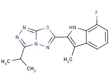 7-fluoro-2-(3-isopropyl[1,2,4]triazolo[3,4-b][1,3,4]thiadiazol-6-yl)-3-methyl-1H-indole