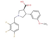 (3S*,4R*)-4-(3-methoxyphenyl)-1-(2,3,4-trifluorobenzyl)pyrrolidine-3-carboxylic acid