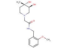 2-[(3S*,4S*)-3,4-dihydroxy-4-methylpiperidin-1-yl]-N-(2-methoxybenzyl)acetamide
