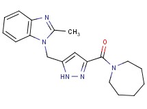1-{[3-(1-azepanylcarbonyl)-1H-pyrazol-5-yl]methyl}-2-methyl-1H-benzimidazole