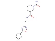 N~3~-[2-(5-cyclopentyl-1,2,4-oxadiazol-3-yl)ethyl]-1,3-piperidinedicarboxamide