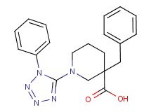 3-benzyl-1-(1-phenyl-1H-tetrazol-5-yl)piperidine-3-carboxylic acid