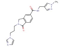 2-[3-(1H-imidazol-1-yl)propyl]-N-[(1-methyl-1H-pyrazol-4-yl)methyl]-1-oxoisoindoline-5-carboxamide