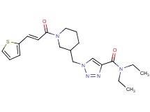N,N-diethyl-1-({1-[(2E)-3-(2-thienyl)-2-propenoyl]-3-piperidinyl}methyl)-1H-1,2,3-triazole-4-carboxamide