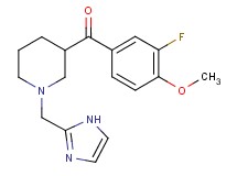 (3-fluoro-4-methoxyphenyl)[1-(1H-imidazol-2-ylmethyl)-3-piperidinyl]methanone