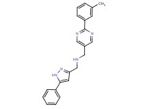 1-[2-(3-methylphenyl)pyrimidin-5-yl]-N-[(5-phenyl-1H-pyrazol-3-yl)methyl]methanamine