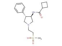 N-{rel-(3R,4S)-1-[2-(methylsulfonyl)ethyl]-4-phenyl-3-pyrrolidinyl}cyclobutanecarboxamide hydrochloride