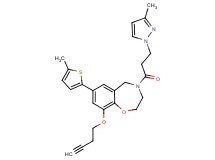 9-(3-butyn-1-yloxy)-4-[3-(3-methyl-1H-pyrazol-1-yl)propanoyl]-7-(5-methyl-2-thienyl)-2,3,4,5-tetrahydro-1,4-benzoxazepine