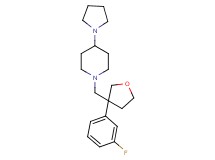 1-{[3-(3-fluorophenyl)tetrahydro-3-furanyl]methyl}-4-(1-pyrrolidinyl)piperidine