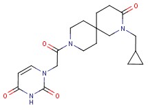 1-{2-[2-(cyclopropylmethyl)-3-oxo-2,9-diazaspiro[5.5]undec-9-yl]-2-oxoethyl}pyrimidine-2,4(1H,3H)-dione