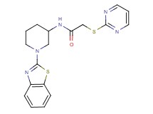 N-[1-(1,3-benzothiazol-2-yl)-3-piperidinyl]-2-(2-pyrimidinylthio)acetamide