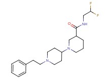 N-(2,2-difluoroethyl)-1'-(2-phenylethyl)-1,4'-bipiperidine-3-carboxamide