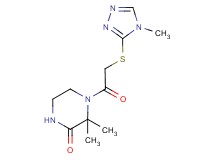 3,3-dimethyl-4-{[(4-methyl-4H-1,2,4-triazol-3-yl)thio]acetyl}-2-piperazinone
