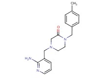 4-[(2-amino-3-pyridinyl)methyl]-1-(4-methylbenzyl)-2-piperazinone