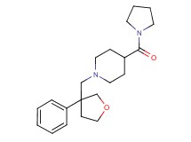 1-[(3-phenyltetrahydrofuran-3-yl)methyl]-4-(pyrrolidin-1-ylcarbonyl)piperidine