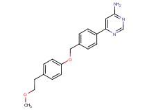6-(4-{[4-(2-methoxyethyl)phenoxy]methyl}phenyl)pyrimidin-4-amine