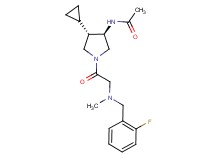 N-{rel-(3R,4S)-4-cyclopropyl-1-[N-(2-fluorobenzyl)-N-methylglycyl]-3-pyrrolidinyl}acetamide hydrochloride