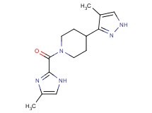 1-[(4-methyl-1H-imidazol-2-yl)carbonyl]-4-(4-methyl-1H-pyrazol-3-yl)piperidine