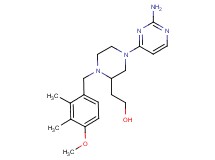 2-[4-(2-amino-4-pyrimidinyl)-1-(4-methoxy-2,3-dimethylbenzyl)-2-piperazinyl]ethanol